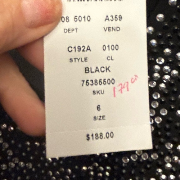 NWT Cache Elegant Black dress formal evening wedding date make offer $188 size 6 - Picture 3 of 6